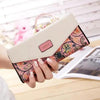 Delightful Small Floral PU Leather Money Purse For Women And Girls Fashion Designer Buckle Wallets for Female by Stevvex