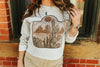 Cattle Tag Raw Hem Graphic Sweatshirt by Wild Junkie