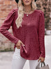 Ribbed Knit Puff Sleeve T-Shirt by Simply Love