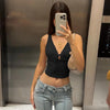 Women's Lace-up Vest Top by My Store