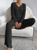 Ribbed Knit V-Neck Top and Pants Set by Wild and Free Boutique