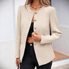 Women’s Round Neck Button Cardigan – Long Sleeve Classic Knit Sweater by FitiqueFit