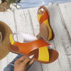 Women's Color-Block Cross-Strap Flat Sandals by FitiqueFit
