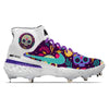 "Dia de los Muertos" Nike Alpha Huarache Elite 3 Mid Cleats by Stadium Custom Kicks