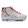 "Diamond Doodles" Jordan 11 Retro MCS Baseball Cleats by Stadium Custom Kicks