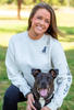 Crew Neck Fleece: Dog is Joy-Mistletoe (Holiday) by Dog is Good