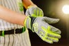 Youth Fastpitch Batting Gloves - Grey and Neon Green