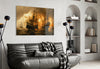 Red Storm Glass Wall Art || Designer Collection by Insigneart USA