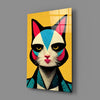 The Cat Glass Wall Art || Designer Collection by Insigneart USA