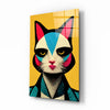 The Cat Glass Wall Art || Designer Collection by Insigneart USA
