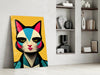 The Cat Glass Wall Art || Designer Collection by Insigneart USA