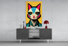 The Cat Glass Wall Art || Designer Collection by Insigneart USA