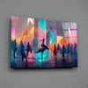 Cubic Walk Glass Wall Art || Designers Collection by Insigneart USA