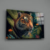 Trap Behind Flowers Glass Wall Art || Designers Collection by Insigneart USA