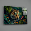 Trap Behind Flowers Glass Wall Art || Designer Collection by Insigneart USA
