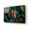 Trap Behind Flowers Glass Wall Art || Designer Collection by Insigneart USA