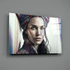 Girl with a Tattoo Glass Wall Art || Designer Collection by Insigneart USA