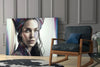 Girl with a Tattoo Glass Wall Art || Designer Collection by Insigneart USA