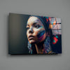 Girl with a Tattoo Glass Wall Art || Designer Collection by Insigneart USA