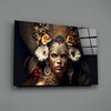 Queen of Flowers Glass Wall Art || Designer Collection by Insigneart USA