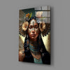 Princess of Flowers Glass Wall Art || Designer Collection by Insigneart USA