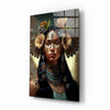 Princess of Flowers Glass Wall Art || Designer Collection by Insigneart USA