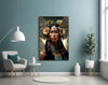 Princess of Flowers Glass Wall Art || Designer Collection by Insigneart USA