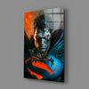 Bloody Superman Glass Wall Art || Designer Collection by Insigneart USA