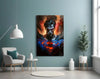 Bloody Superman Glass Wall Art || Designer Collection by Insigneart USA
