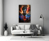 Bloody Superman Glass Wall Art || Designer Collection by Insigneart USA