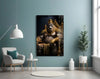 Ape King in Throne Glass Wall Art || Designer Collection by Insigneart USA