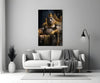 Ape King in Throne Glass Wall Art || Designer Collection by Insigneart USA