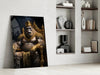 Ape King in Throne Glass Wall Art || Designer Collection by Insigneart USA