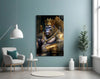 Ape King in Throne Glass Wall Art || Designer Collection by Insigneart USA