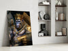 Ape King in Throne Glass Wall Art || Designer Collection by Insigneart USA