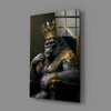 Ape King in Throne Glass Wall Art || Designer Collection by Insigneart USA