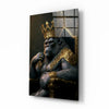 Ape King in Throne Glass Wall Art || Designer Collection by Insigneart USA