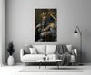 Ape King in Throne Glass Wall Art || Designer Collection by Insigneart USA