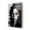 Scribbled Beauty Glass Wall Art || Designer Collection by Insigneart USA