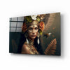 Princess of Flowers Glass Wall Art || Designer Collection by Insigneart USA