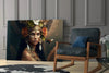 Princess of Flowers Glass Wall Art || Designer Collection by Insigneart USA