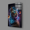 Moon Cat Glass Wall Art || Designer Collection by Insigneart USA