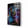 Moon Cat Glass Wall Art || Designer Collection by Insigneart USA