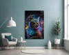 Moon Cat Glass Wall Art || Designer Collection by Insigneart USA