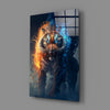 Flaming Nobility Glass Wall Art || Designer Collection by Insigneart USA