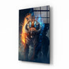 Flaming Nobility Glass Wall Art || Designer Collection by Insigneart USA