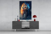 Flaming Nobility Glass Wall Art || Designer Collection by Insigneart USA