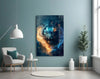 Flaming Anger Glass Wall Art || Designer Collection by Insigneart USA