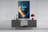Flaming Anger Glass Wall Art || Designer Collection by Insigneart USA