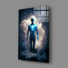 Vitruvius Man Glass Wall Art || Designers Collection by Insigneart USA